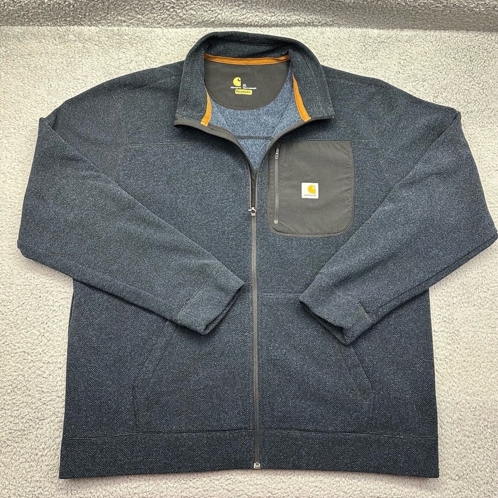 Carhartt 102273 412 Mens XL Walden Fleece Full-Zip Fleece Jacket Navy Workwear